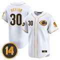Seanshop C.Reds #30 Ken Griffey Player White-Gold Vapor Premier Limited Home Stitched Jerseys