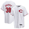 Seanshop C.Reds #30 Ken Griffey Player White Home Game Stitched Jerseys