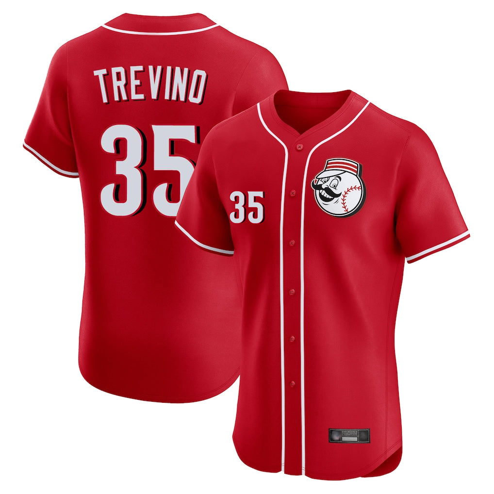Seanshop C.Reds #35 Jose Trevino Player Red Limited Elite Home Game Stitched Jerseys