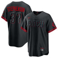 Seanshop C.Reds #37 Tyler Stephenson Player Black City Connect Home Game Stitched Jerseys