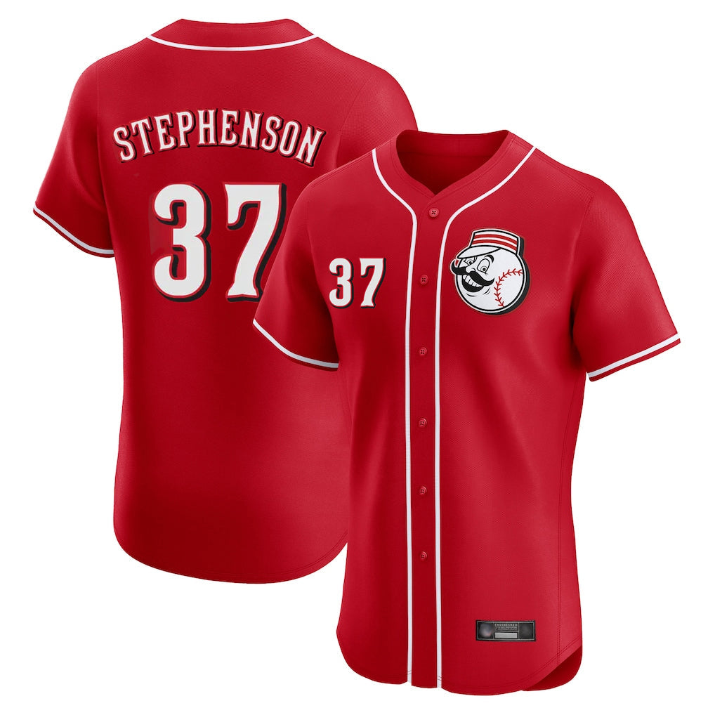 Seanshop C.Reds #37 Tyler Stephenson Player Red Limited Elite Home Game Stitched Jerseys