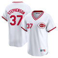 Seanshop C.Reds #37 Tyler Stephenson Player White Cooperstown Collection Limited T-shirt Home Stitched Jerseys