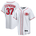 Seanshop C.Reds #37 Tyler Stephenson Player White Game Home Stitched Jerseys
