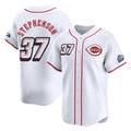 Seanshop C.Reds #37 Tyler Stephenson Player White Speedway Classic Home Limited Stitched Jerseys