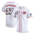 Seanshop C.Reds #37 Tyler Stephenson Player White Speedway Classic Limited Elite Home Stitched Jerseys