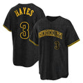 Seanshop C.Reds #3 Ke'Bryan Hayes Player Black Snake Skin City Home Stitched Jerseys
