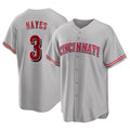 Seanshop C.Reds #3 Ke'Bryan Hayes Player Gray Home Game Stitched Jerseys