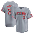 Seanshop C.Reds #3 Ke'Bryan Hayes Player Gray Home Limited Stitched Jerseys