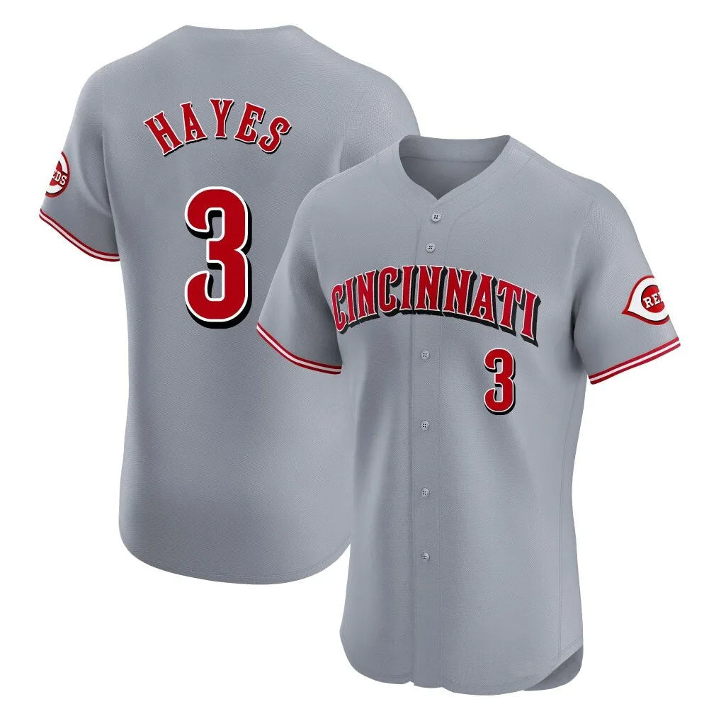 Seanshop C.Reds #3 Ke'Bryan Hayes Player Gray Limited Elite Home Stitched Jerseys