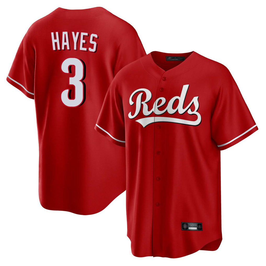 Seanshop C.Reds #3 Ke'Bryan Hayes Player Red Home Game Stitched Jerseys