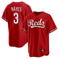 Seanshop C.Reds #3 Ke'Bryan Hayes Player Red Home Game Stitched Jerseys