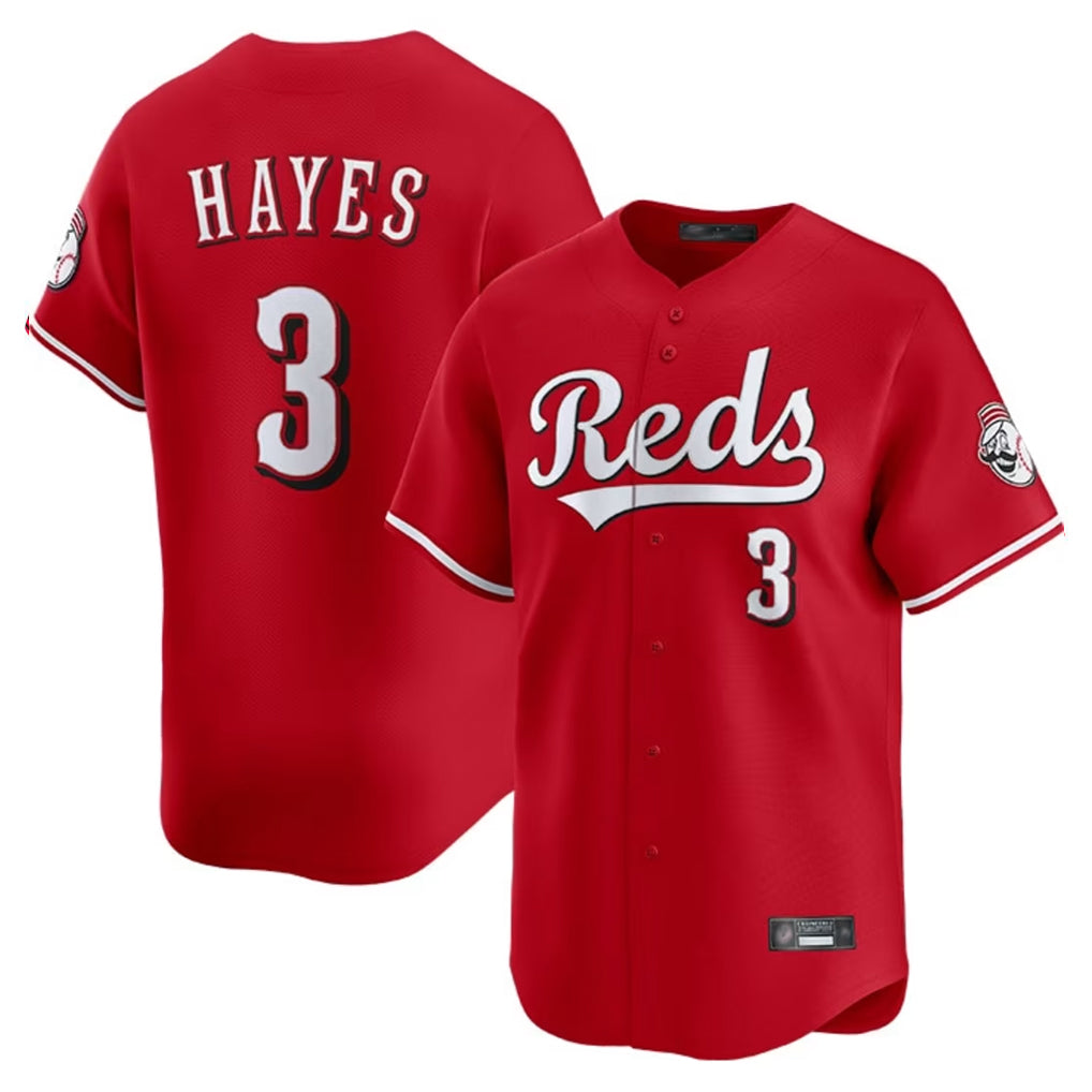 Seanshop C.Reds #3 Ke'Bryan Hayes Player Red Home Limited Stitched Jerseys