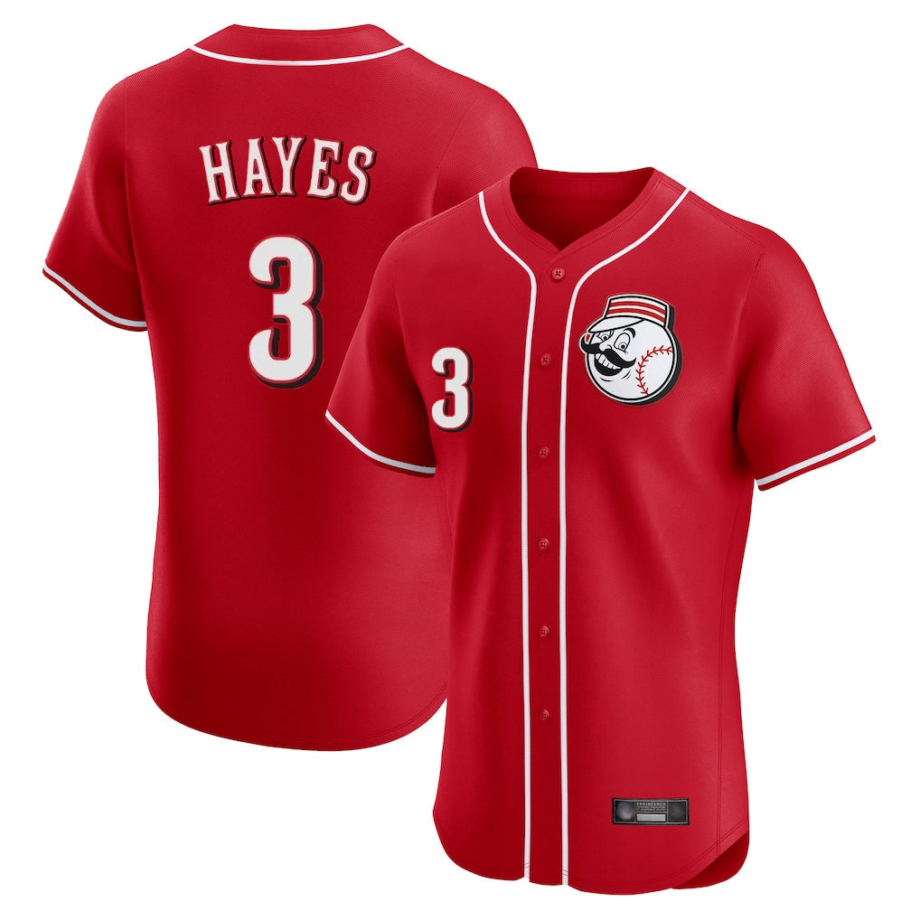 Seanshop C.Reds #3 Ke'Bryan Hayes Player Red Limited Elite Home Game Stitched Jerseys
