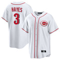 Seanshop C.Reds #3 Ke'Bryan Hayes Player White Game Home Stitched Jerseys