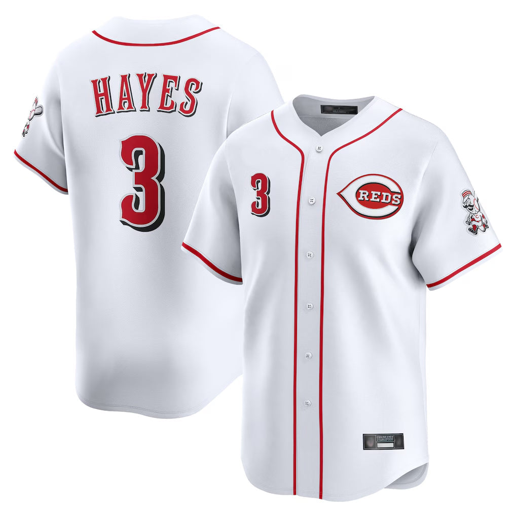 Seanshop C.Reds #3 Ke'Bryan Hayes Player White Home Limited Stitched Jerseys