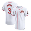 Seanshop C.Reds #3 Ke'Bryan Hayes Player White Limited Elite Home Stitched Jerseys