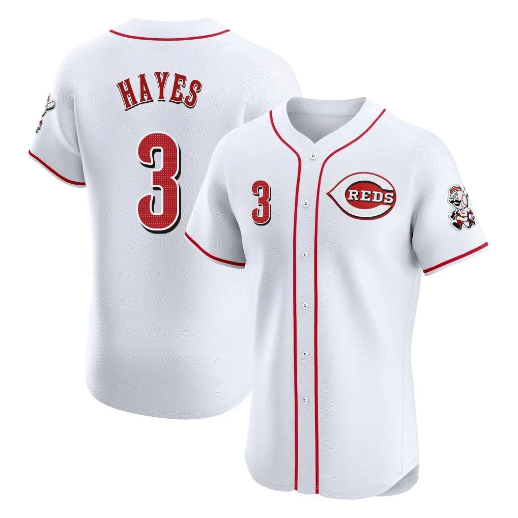 Seanshop C.Reds #3 Ke'Bryan Hayes Player White Limited Elite Home Stitched Jerseys