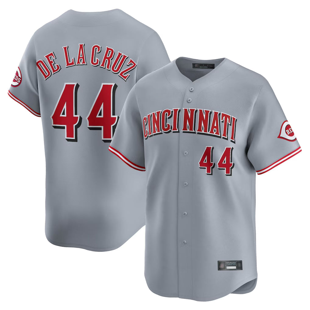 Seanshop C.Reds #44 Elly De La Cruz Player Gray Home Limited Stitched Jerseys