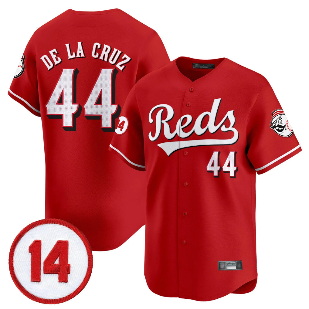 Seanshop C.Reds #44 Elly De La Cruz Player Red Vapor Premier Limited Home Stitched Jerseys