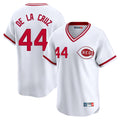 Seanshop C.Reds #44 Elly De La Cruz Player White Cooperstown Collection Limited Stitched Jerseys