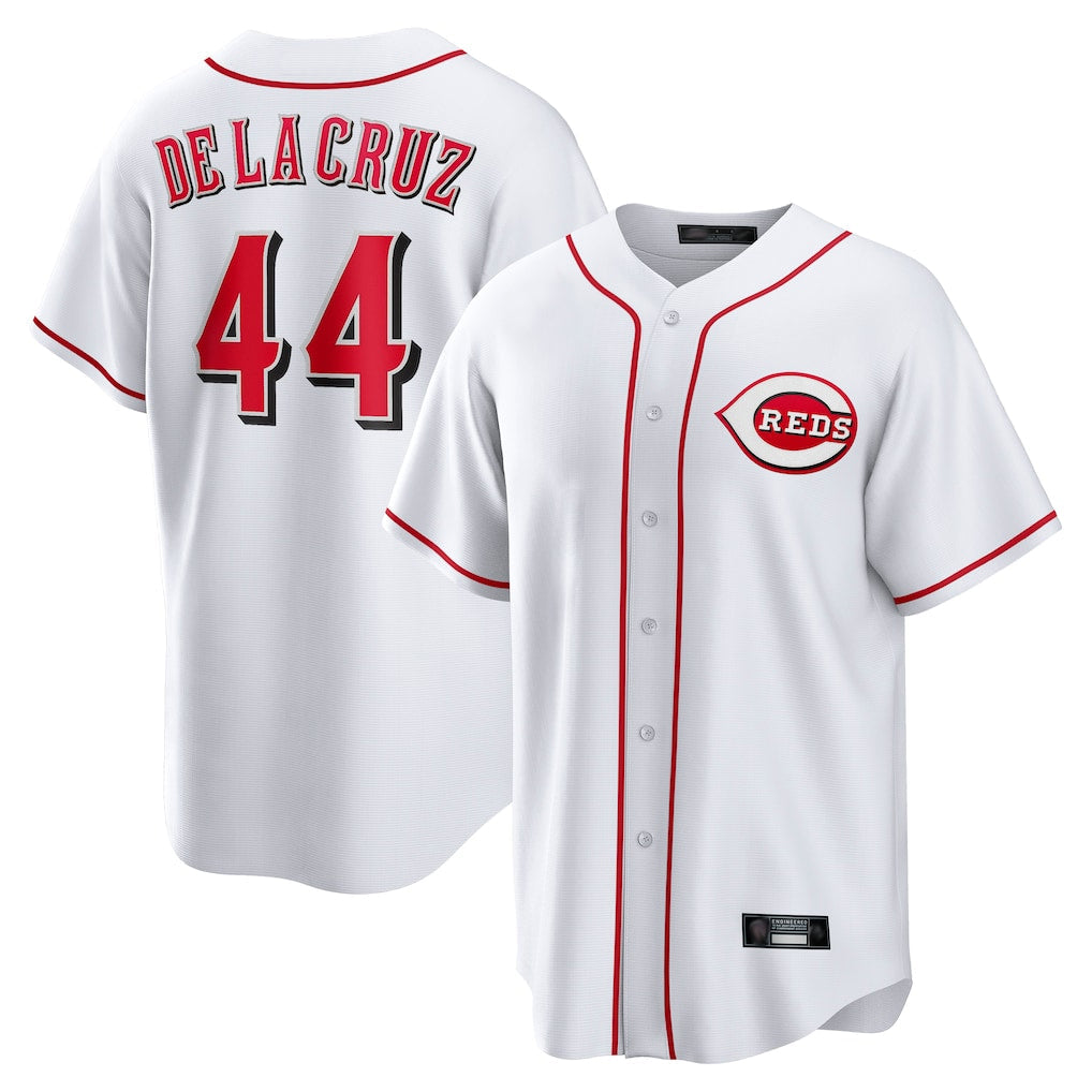 Seanshop C.Reds #44 Elly De La Cruz Player White Game Home Stitched Jerseys