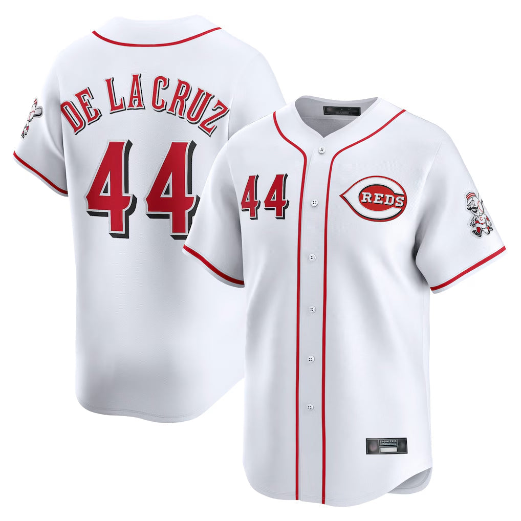 Seanshop C.Reds #44 Elly De La Cruz Player White Home Limited Stitched Jerseys
