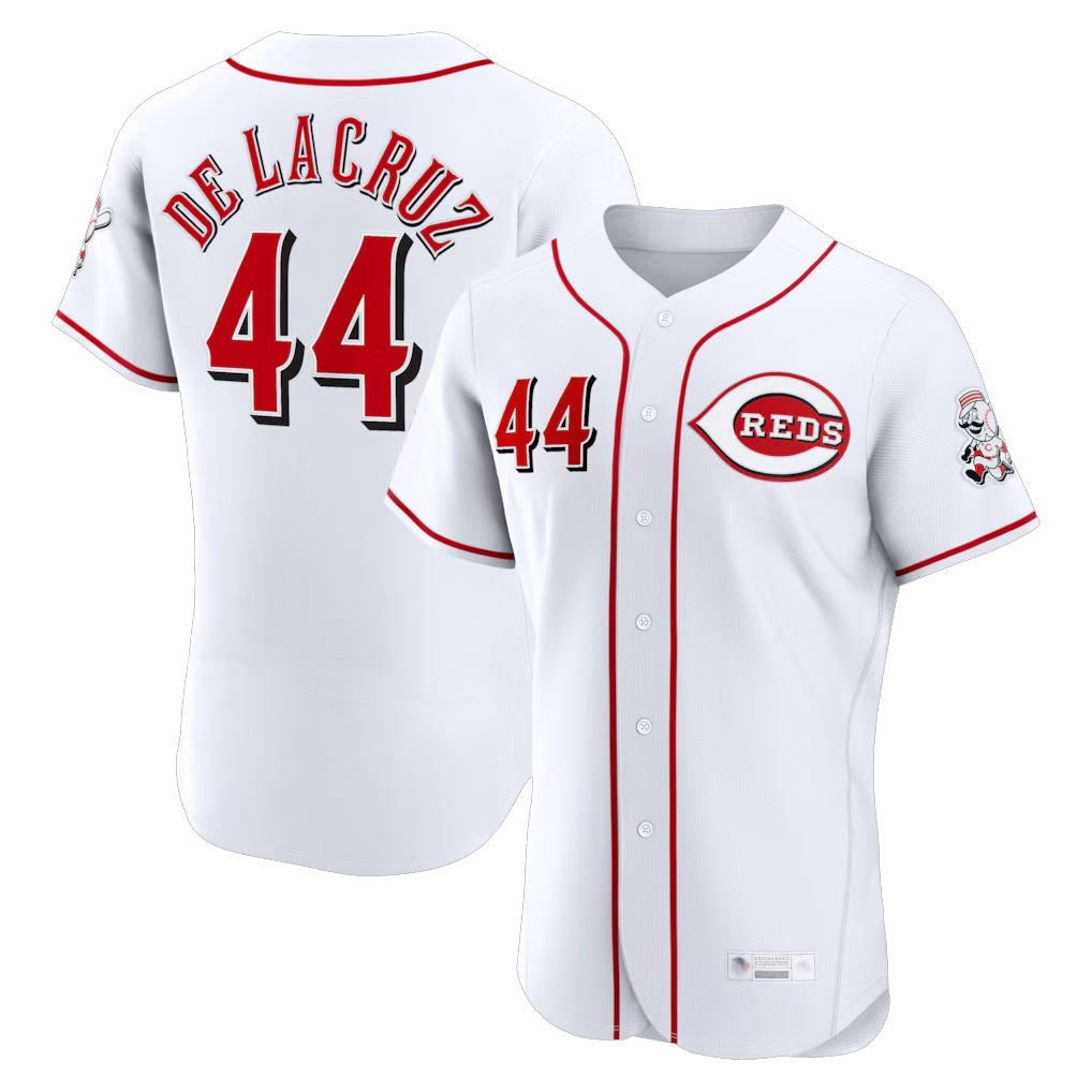 Seanshop C.Reds #44 Elly De La Cruz Player White Limited Elite Home Stitched Jerseys