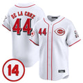 Seanshop C.Reds #44 Elly De La Cruz Player White Vapor Premier Limited Home Stitched Jerseys