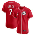 Seanshop C.Reds #7 Spencer Steer Player Red Limited Elite Home Game Stitched Jerseys