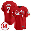 Seanshop C.Reds #7 Spencer Steer Player Red Vapor Premier Limited Home Stitched Jerseys