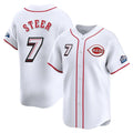 Seanshop C.Reds #7 Spencer Steer Player White Speedway Classic Home Limited Stitched Jerseys