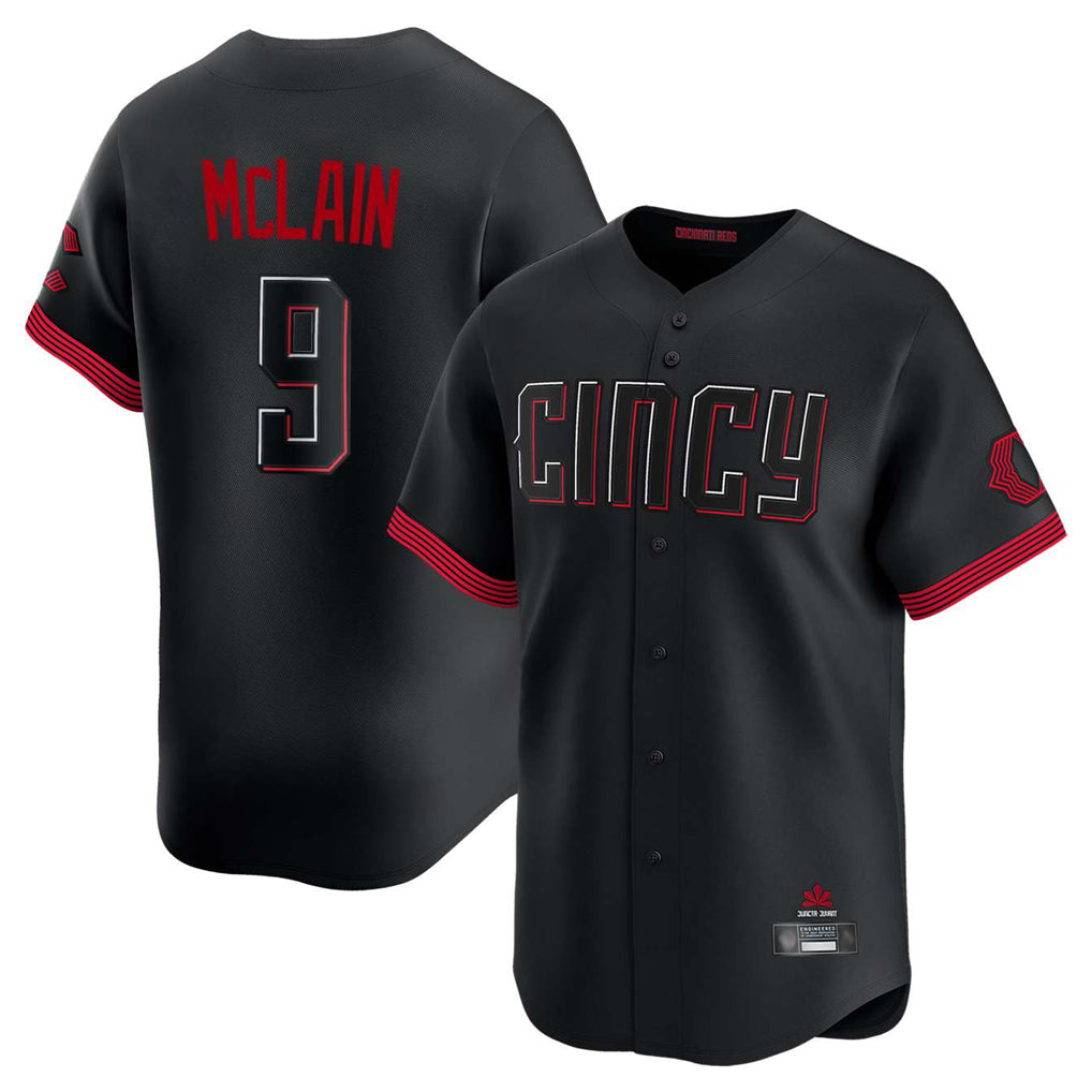 Seanshop C.Reds #9 Matt McLain Player Black City Connect Home Limited Stitched Jerseys