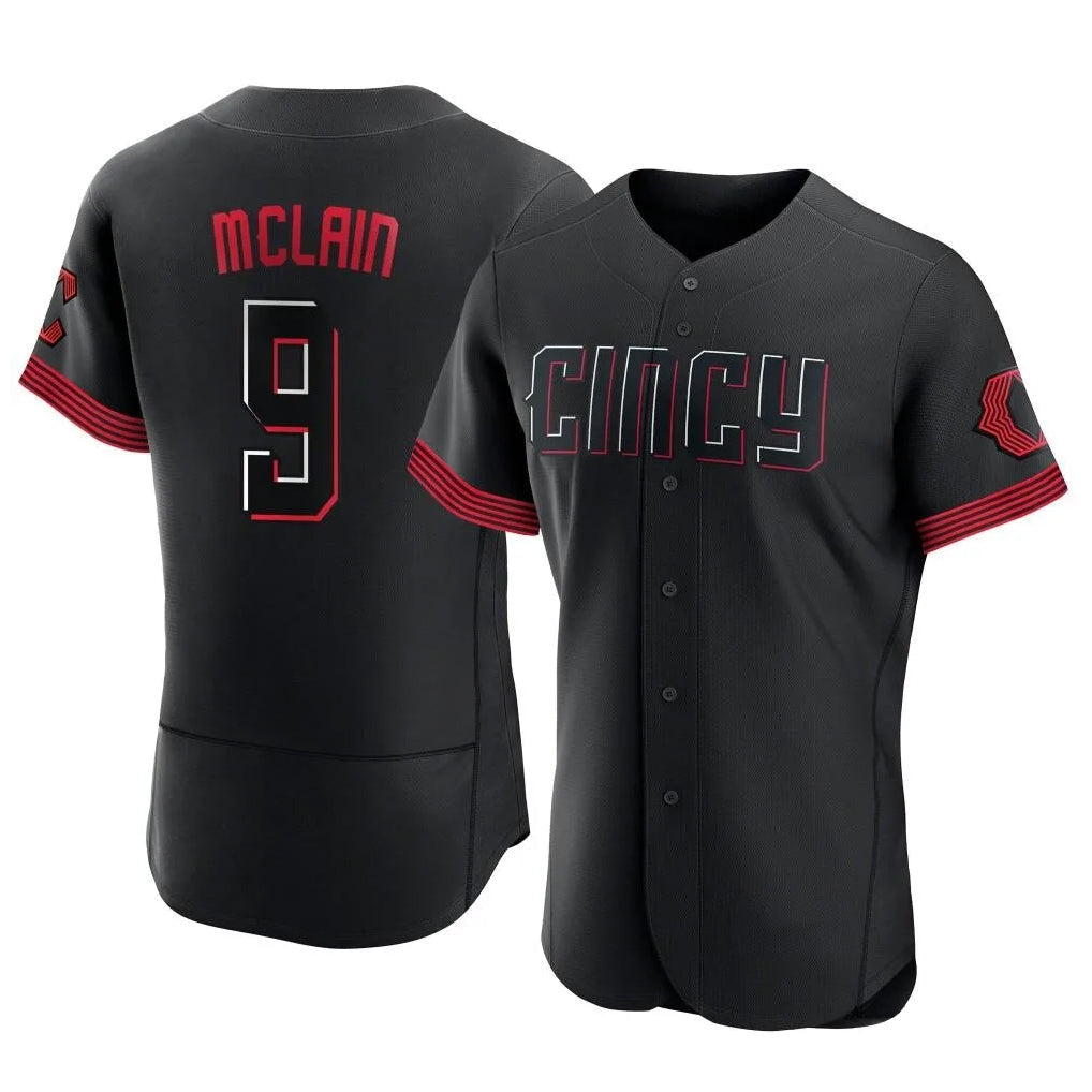 Seanshop C.Reds #9 Matt McLain Player Black City Connect Limited Elite Home Stitched Jerseys