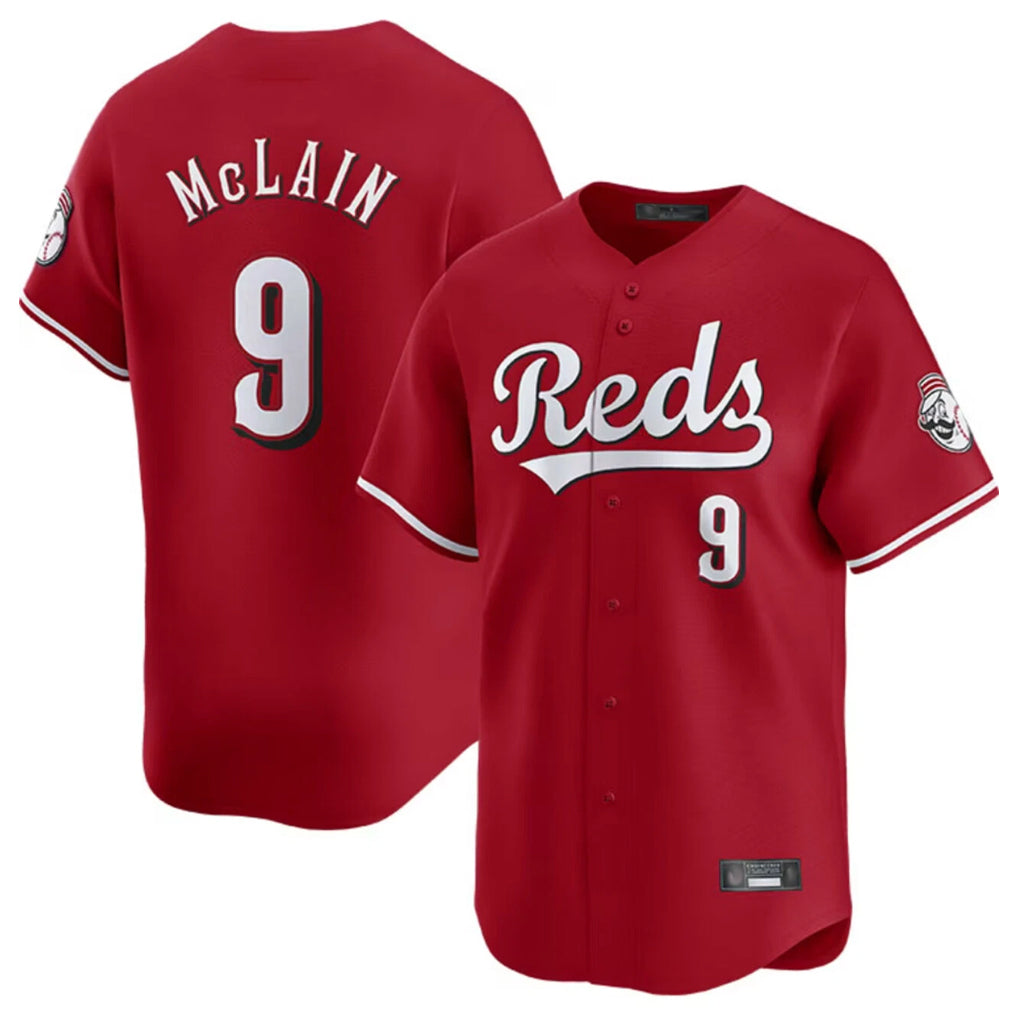 Seanshop C.Reds #9 Matt McLain Player Red Home Limited Stitched Jerseys