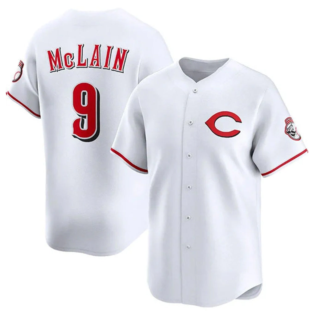 Seanshop C.Reds #9 Matt McLain Player White Limited Home Stitched Jerseys