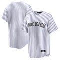 Seanshop C.Rockies White Game Home Blank Player Stitched Jerseys