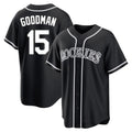 Seanshop C.Rockies #15 Hunter Goodman Player Black Fashion Out Home Game Stitched Jerseys