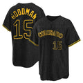 Seanshop C.Rockies #15 Hunter Goodman Player Black Snake Skin City Home Game Stitched Jerseys