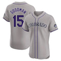 Seanshop C.Rockies #15 Hunter Goodman Player Gray Limited Elite Home Stitched Jerseys