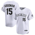 Seanshop C.Rockies #15 Hunter Goodman Player White Limited Home Stitched Jerseys