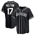 Seanshop C.Rockies #17 Todd Helton Player Black Fashion Out Home Game Stitched Jerseys