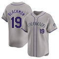 Seanshop C.Rockies #19 Charlie Blackmon Player Gray Limited Home Stitched Jerseys