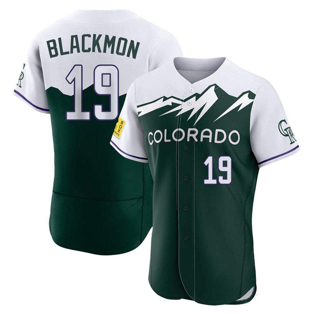 Seanshop C.Rockies #19 Charlie Blackmon Player Green City Connect Limited Elite Home Stitched Jerseys