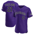 Seanshop C.Rockies #21 Kyle Freeland Player Purple Limited Elite Home Stitched Jerseys