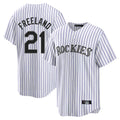 Seanshop C.Rockies #21 Kyle Freeland Player White Game Home Stitched Jerseys