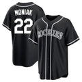 Seanshop C.Rockies #22 Mickey Moniak Player Black Fashion Out Home Game Stitched Jerseys