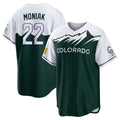 Seanshop C.Rockies #22 Mickey Moniak Player Green City Connect Home Game Stitched Jerseys