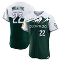 Seanshop C.Rockies #22 Mickey Moniak Player Green City Connect Limited Elite Home Stitched Jerseys