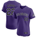 Seanshop C.Rockies #22 Mickey Moniak Player Purple Limited Elite Home Stitched Jerseys