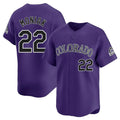 Seanshop C.Rockies #22 Mickey Moniak Player Purple Limited Home Stitched Jerseys